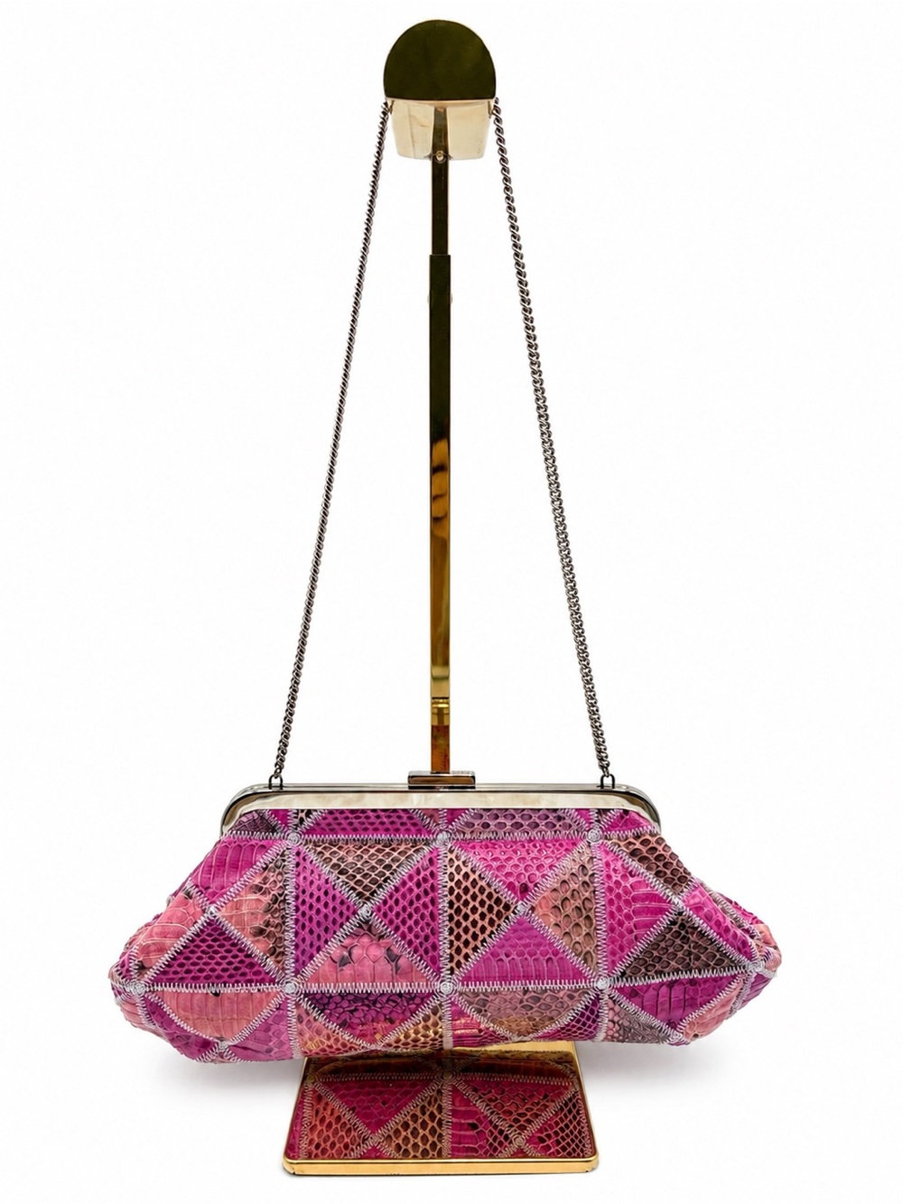 Dolce & Gabbana • Multicolor Python Style Patchwork Chain Purse/Clutch - Picture 5 of 14